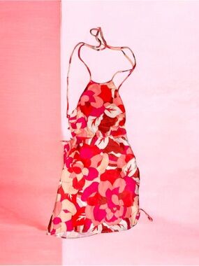 Runaway Mini Dress - Pink & Red Floral US Size 04